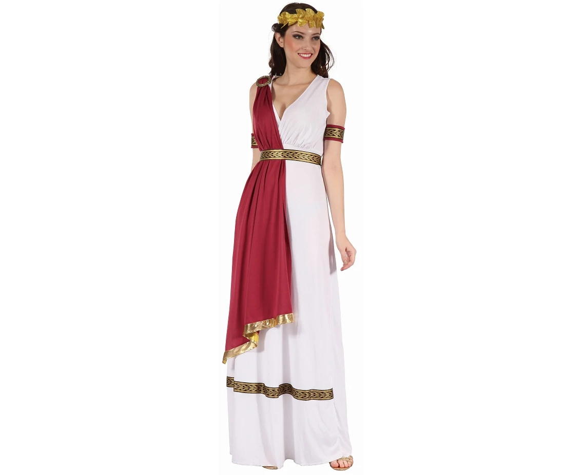 Role play-set for adult Greek Queen (dress, hairband, belt, armbands), one size